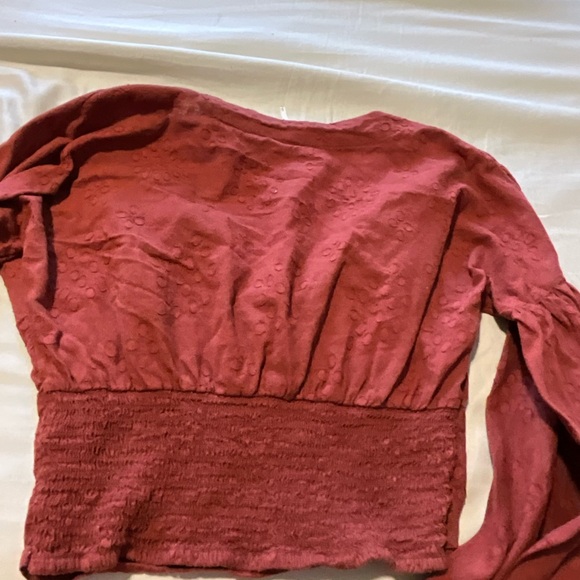 Free People Rust colored Long sleeve shirt Size Small - Picture 2 of 6